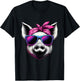 Pig Wearing A Pink Bandana Headband And Sunglasses T-Shirt - T-Shirt | Black