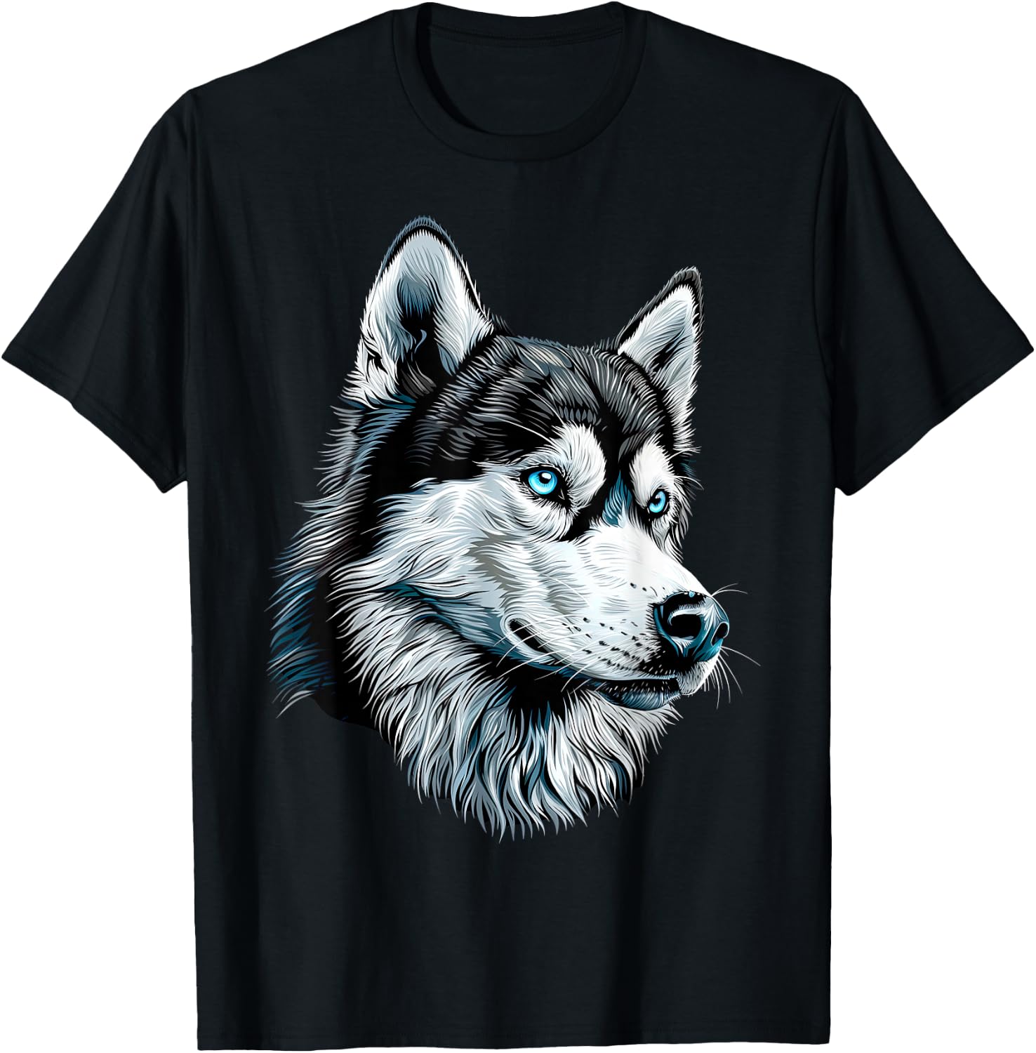Husky Dog Lover Dog I Love Siberian Huskys , black T-Shirt - T-Shirt | Black