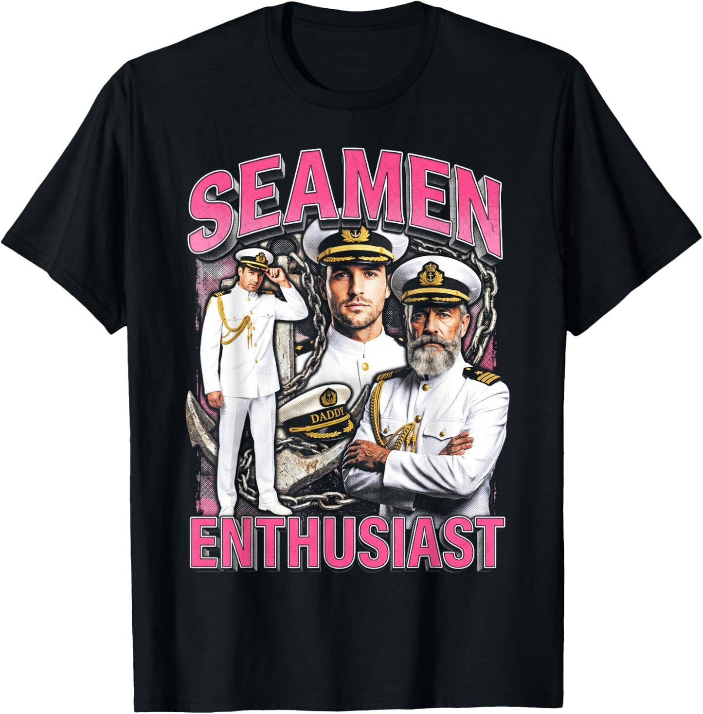 Seaman Cringe Embarrassing Funny Meme Adult Humor Unwearable T-Shirt - T-Shirt | Black