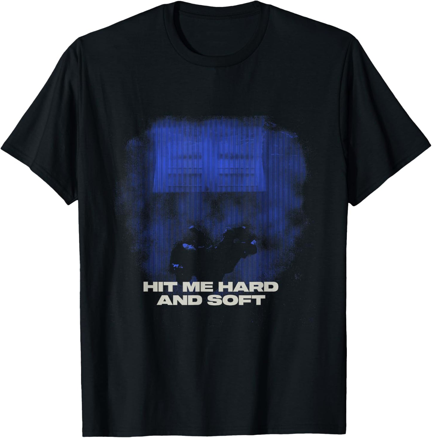 Official Billie Eilish Hit Me Hard and Soft Blue Photo T-Shirt - T-Shirt | Black