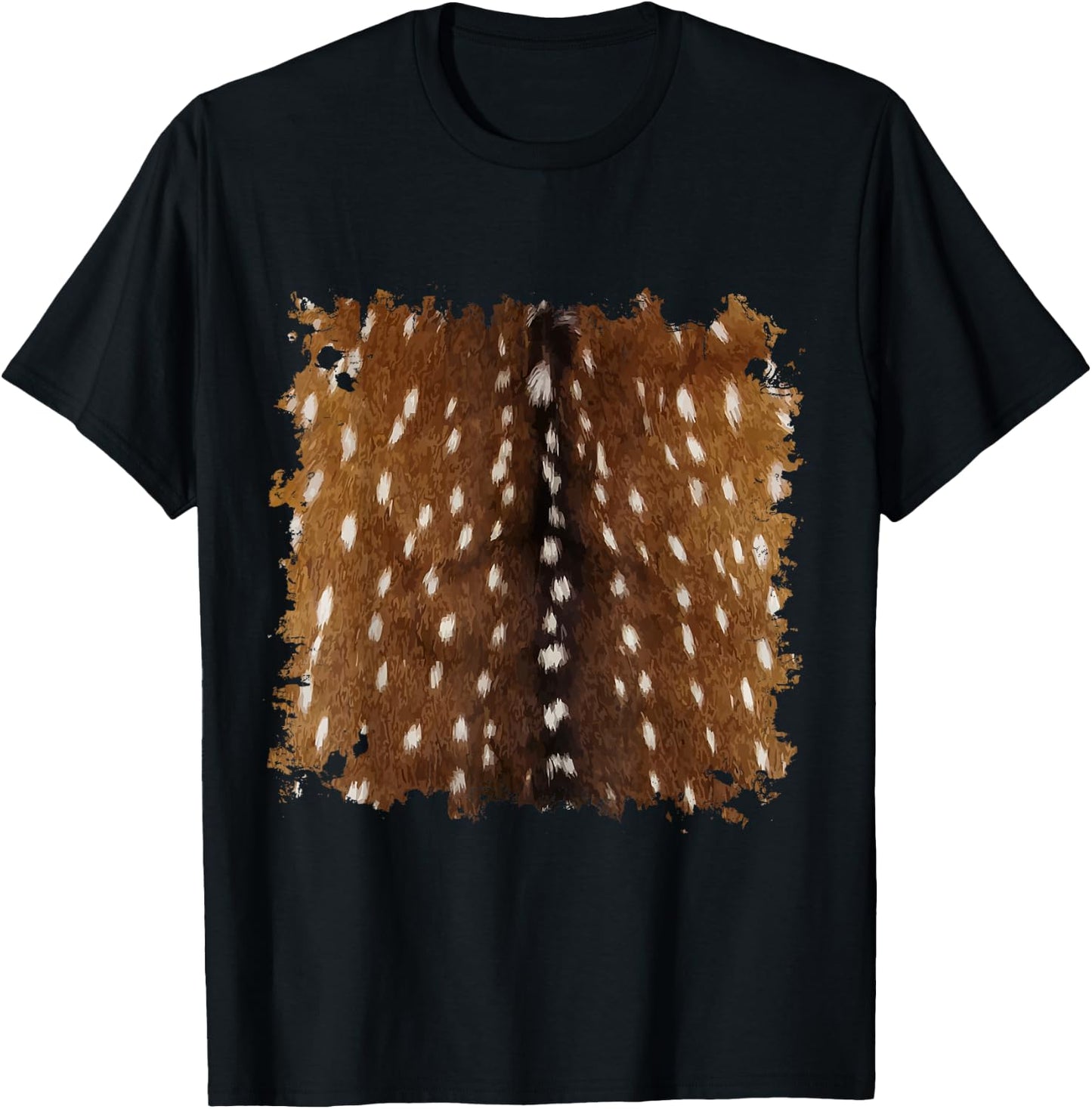 Exotic Axis Deer Hide Print T-Shirt - T-Shirt | Black