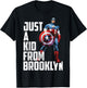 Marvel Avengers Captain America Just A Kid From Brooklyn T-Shirt - T-Shirt | Black