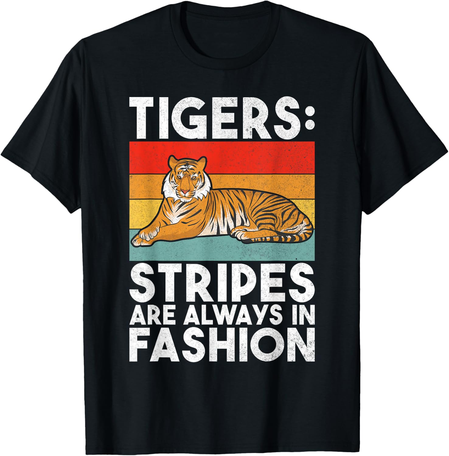 Tigers Stripes are always in Fashion Tiger T-Shirt - T-Shirt | Black
