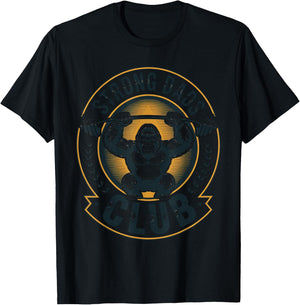 Strong Dads Club Fathers Day Weightlifting Gym Exercise T-Shirt - T-Shirt | Black