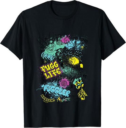 Fuggler Funny Ugly Monsters Graffiti Tags Kids T-Shirt - T-Shirt | Black