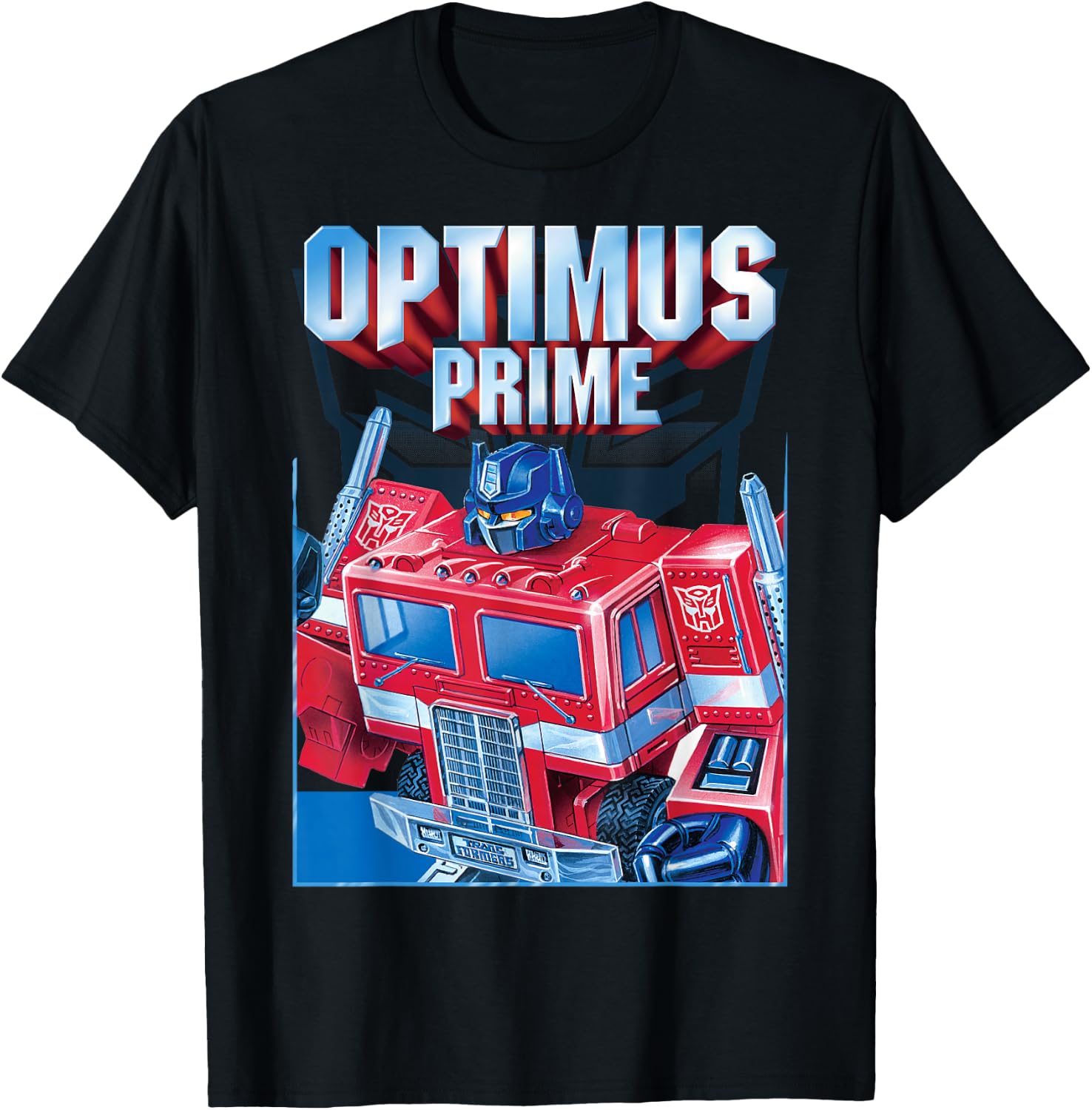 Transformers Optimus Prime Portrait Small T-Shirt - T-Shirt | Black