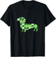 Dachshund Shamrock St Patricks Day Funny Dog T-Shirt - T-Shirt | Black