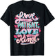 Love Patient Kind 1 Corinthians 13:4 Loving Marriage Bible T-Shirt - T-Shirt | Black