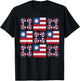 Patriotic Quilt Block American Quilter Sewing Craft Lover T-Shirt - T-Shirt | Black