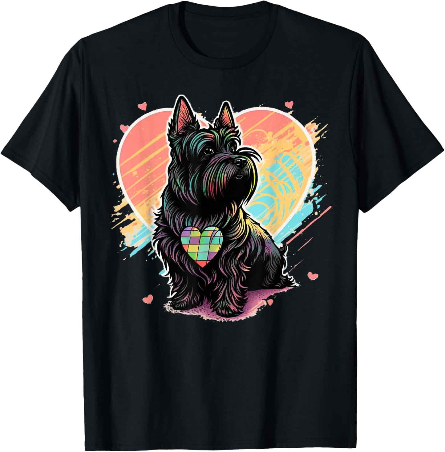 Scottie Dog Scottish Terrier Item Valentines Day Owner T-Shirt - T-Shirt | Black