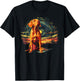 Dog Lovers Starry Night Vizsla Father's day T-Shirt - T-Shirt | Black