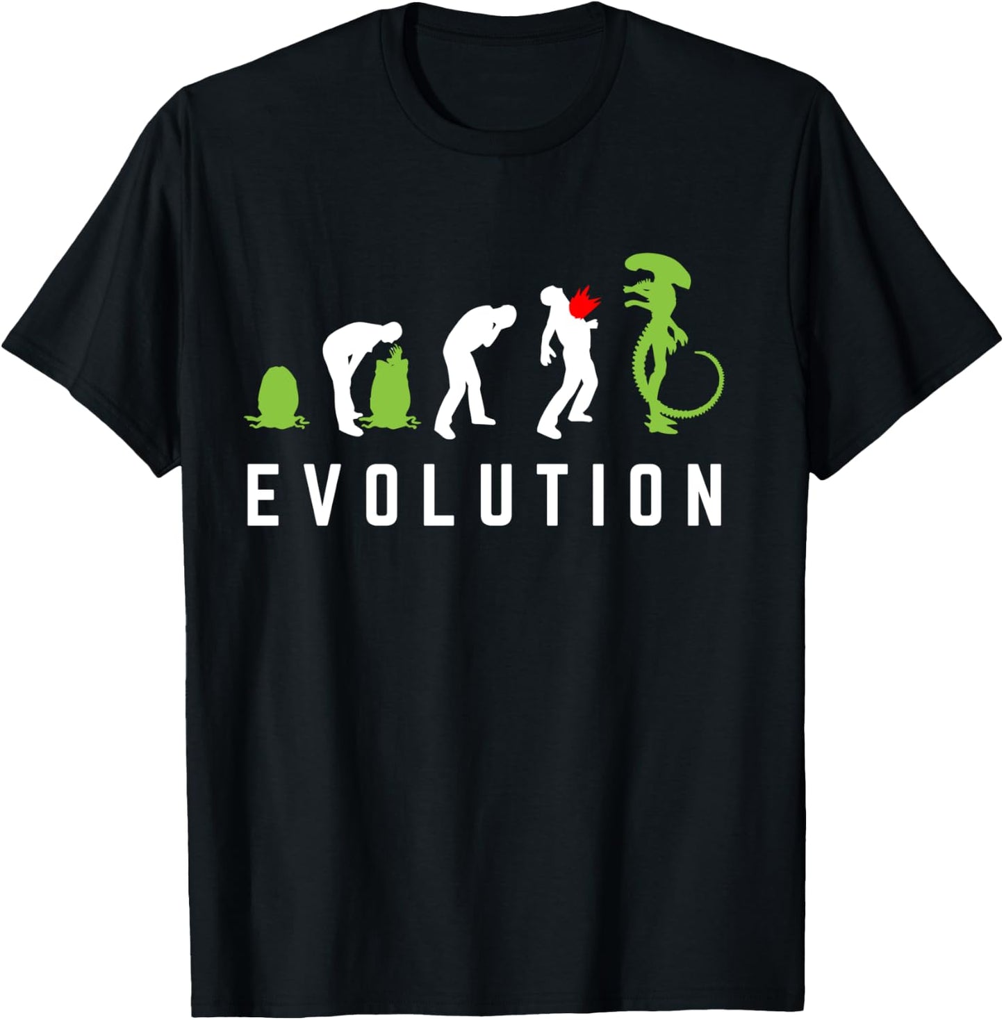 L'évolution de l'homme extraterrestre Manche Longue T-Shirt - T-Shirt | Black