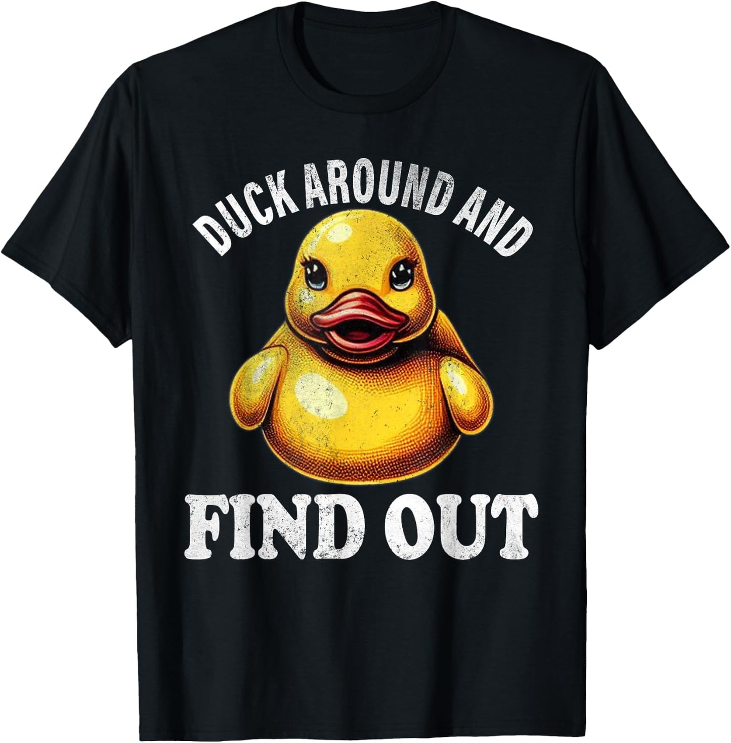Duck Around and Find Out Funny Graphic Men Duck Lovers T-Shirt - T-Shirt | Black
