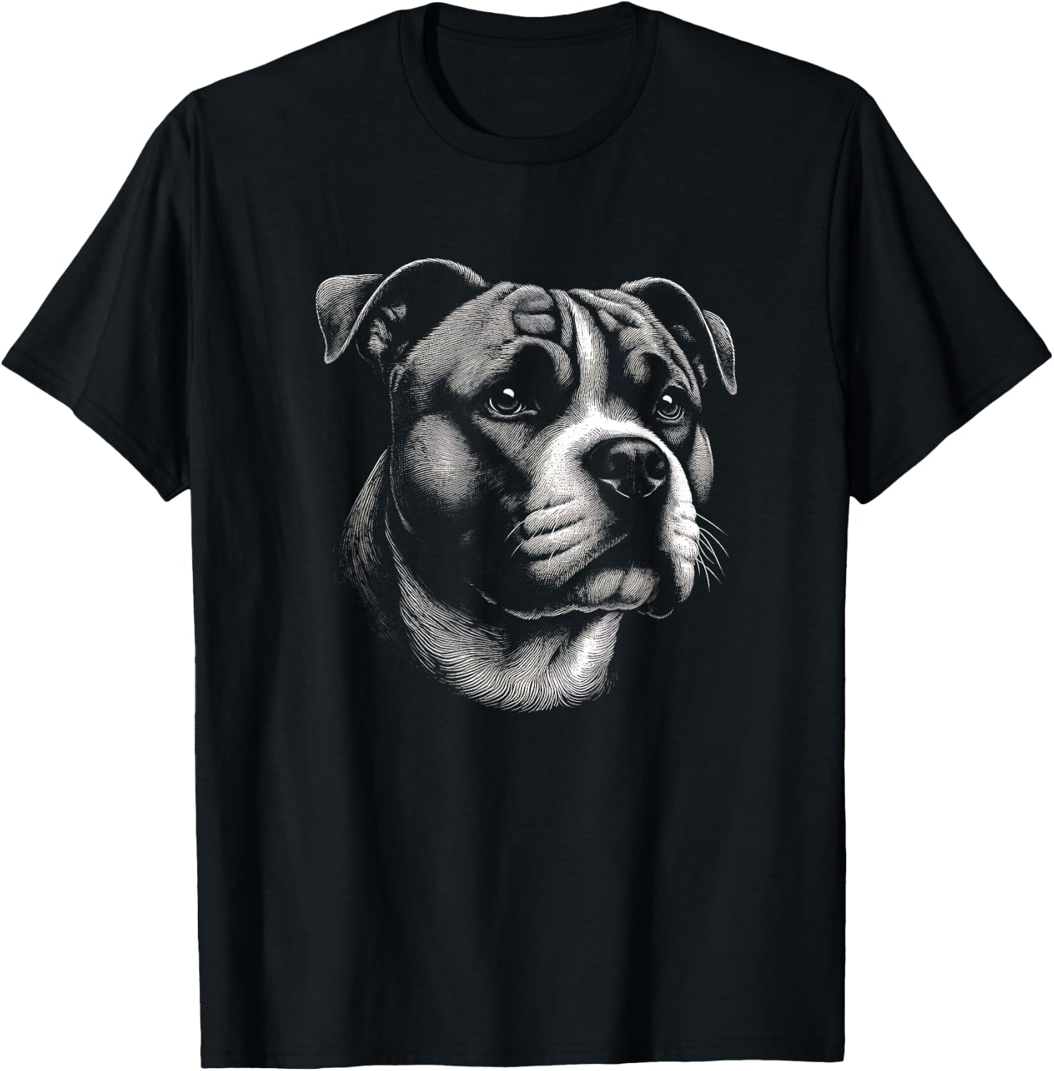 American Staffordshire Terrier Dog Art And Men T-Shirt - T-Shirt | Black