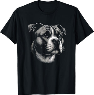 American Staffordshire Terrier Dog Art And Men T-Shirt - T-Shirt | Black