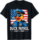 Duck Patrol Funny Police Duck T-Shirt - T-Shirt | Black