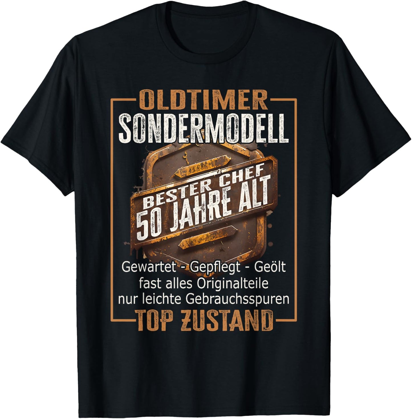 50 Geburtstag Chef Sondermodell Mann 50 Jahre Männer 50er T-Shirt - T-Shirt | Black