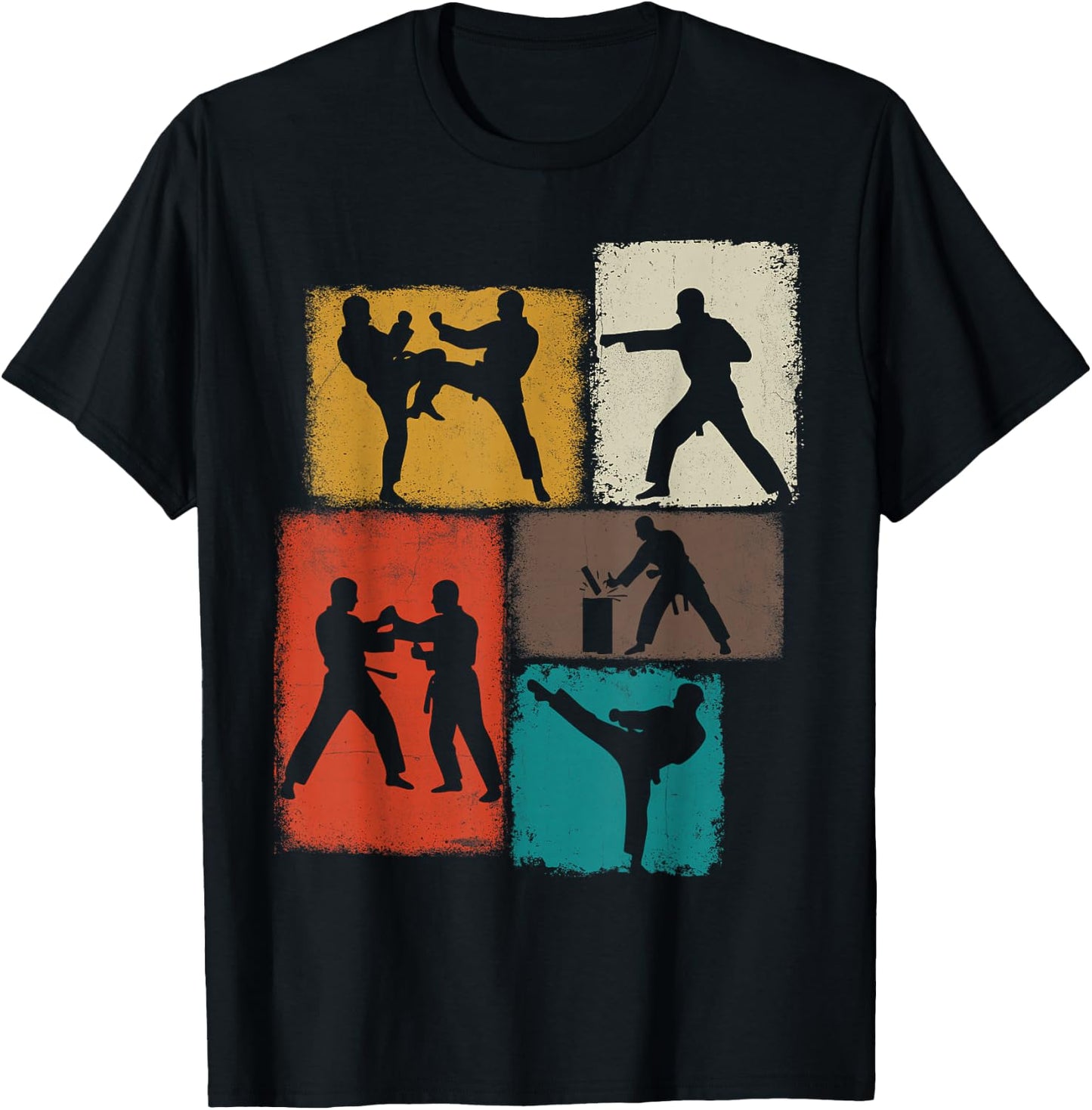 Taekwondo Practitioner Collage Men Kids Coach Youth Boys T-Shirt - T-Shirt | Black
