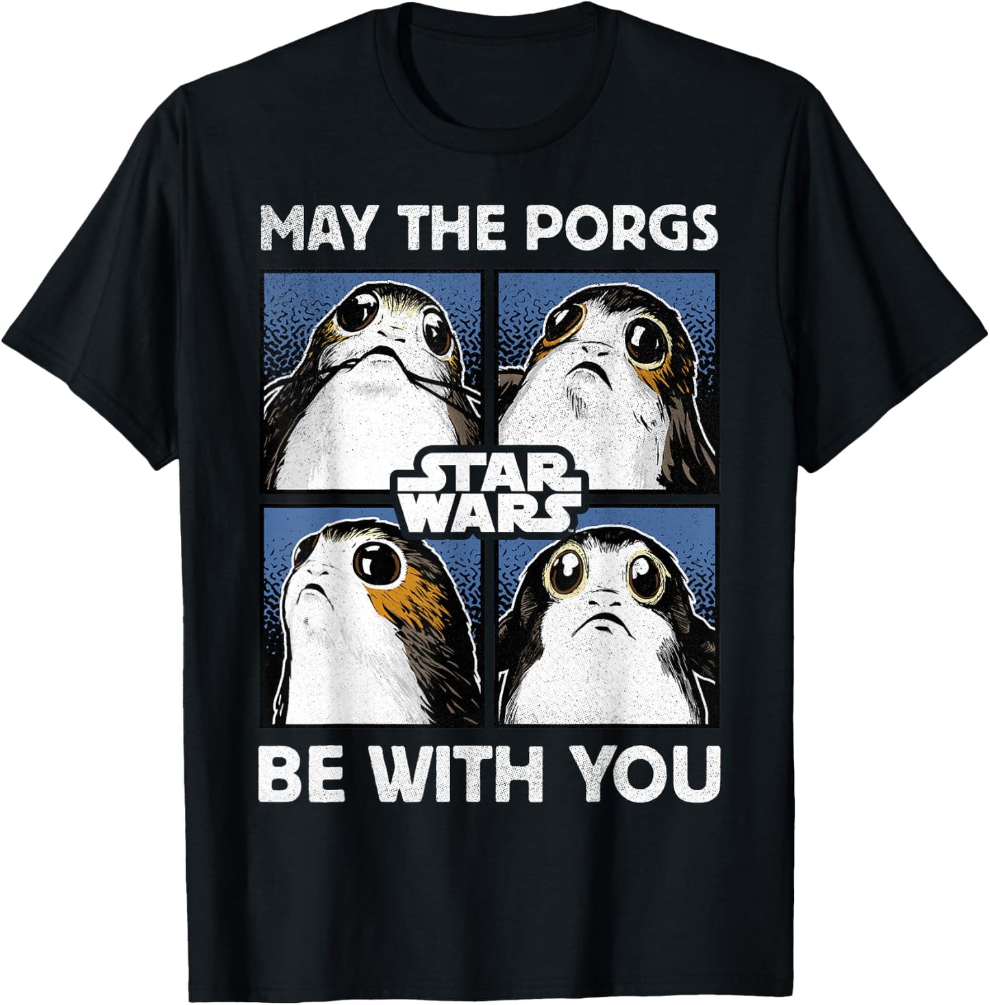 Star Wars May The Porgs Be With You T-Shirt - T-Shirt | Black