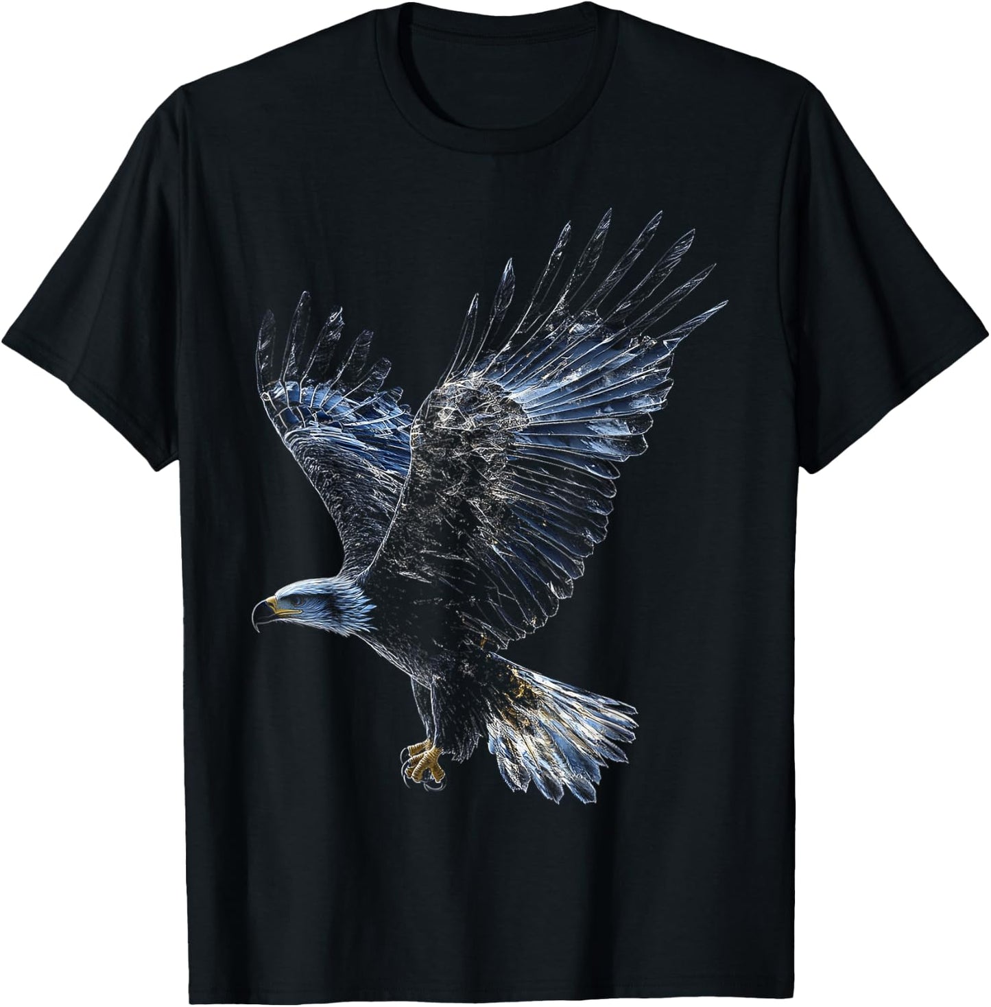 Eagle Bird Graphic Animal Art Eagle T-Shirt - T-Shirt | Black