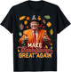 Make Thanksgiving Great Again Autumn Fall Leaves Trump Funny T-Shirt - T-Shirt | Black