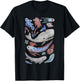 Deep Sea Ocean Creatures Oarfish Whale Shark Watercolor T-Shirt - T-Shirt | Black