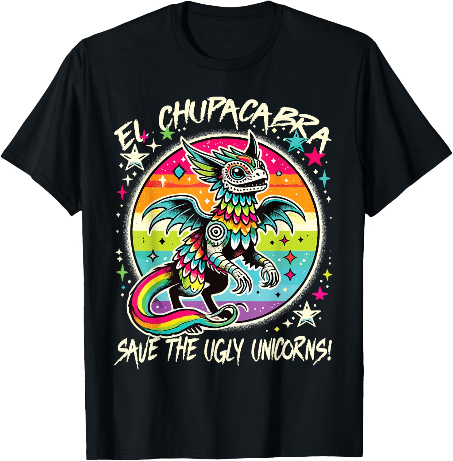 El Chupacabra Cryptid Kids T-Shirt - T-Shirt | Black