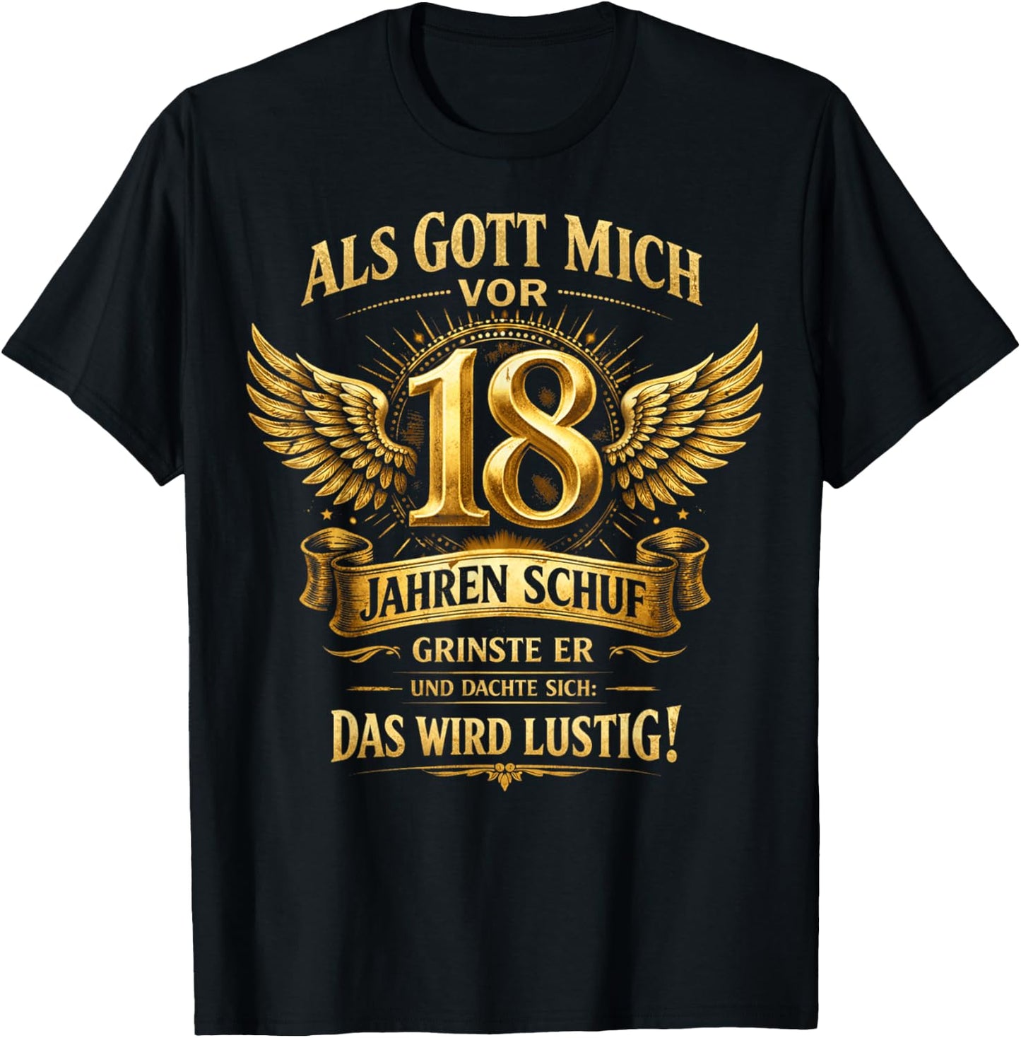 18. Geburtstag Junge Mädchen 18 Jahre 2008 Lustig Geschenk T-Shirt - T-Shirt | Black