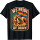 We Pride At Dawn Lesbian LGBTQ Pride Cowgirl (On Back) T-Shirt - T-Shirt | Black