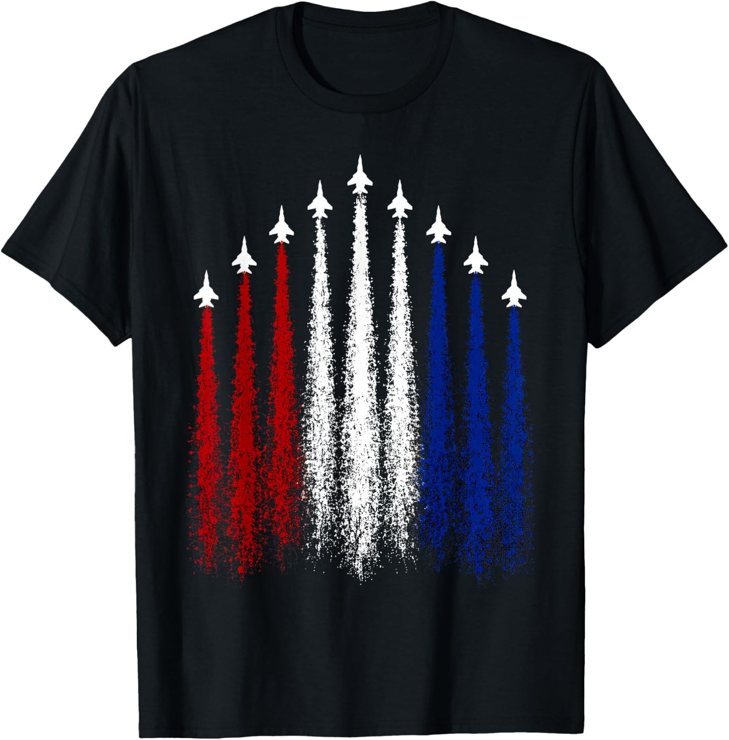 Patriotic Fighter Jets 1776 2026 American Independence T-Shirt - T-Shirt | Black