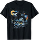 Orca In Space, Planets, Stars, Wall Lovers T-Shirt - T-Shirt | Black