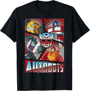 Transformers Autobots Cut Up Retro Vintage Panels T-Shirt - T-Shirt | Black