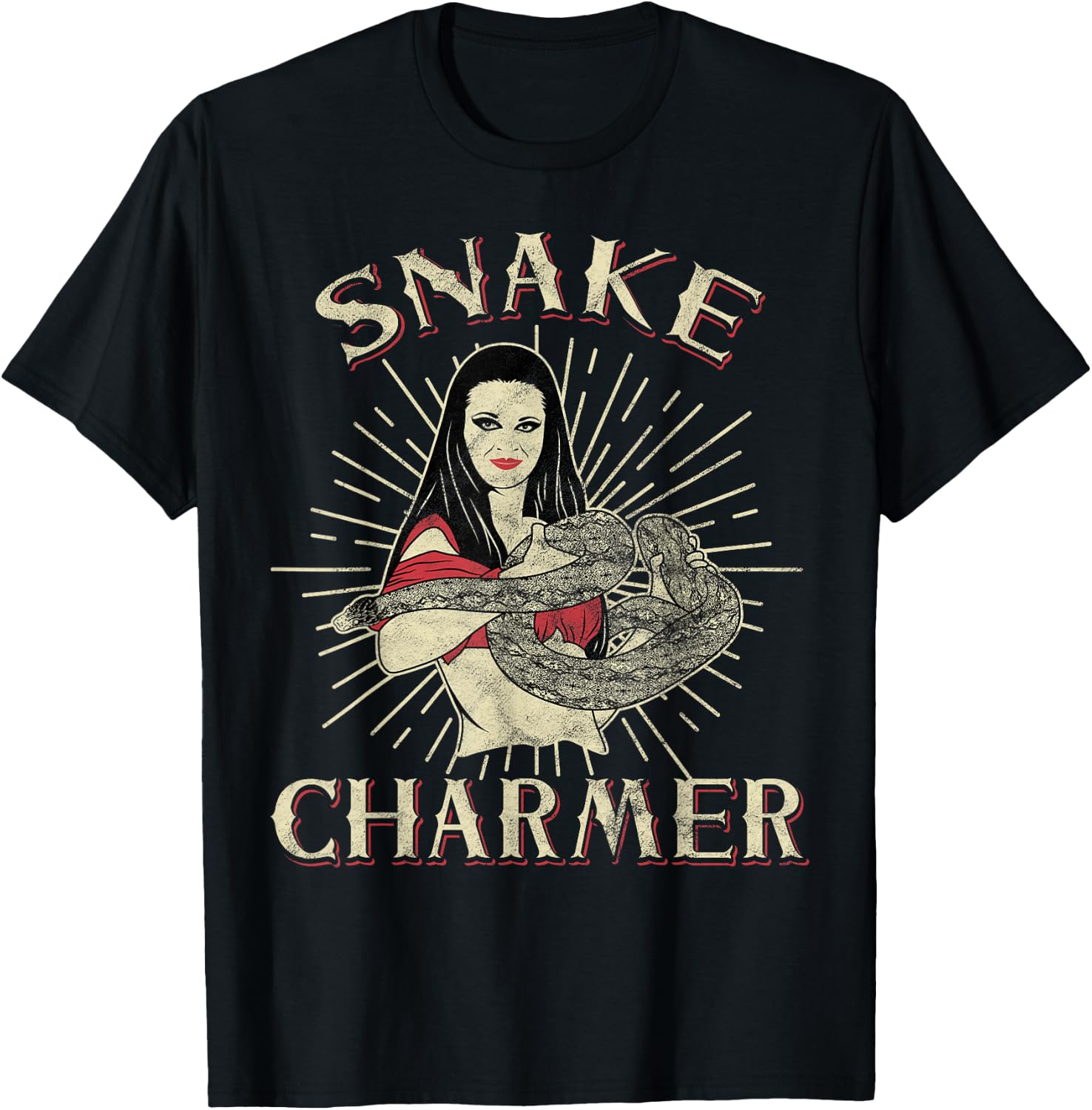 Snake Charmer Circus Party Shirt - Snake Lover Gift - Circus T-Shirt - T-Shirt | Black