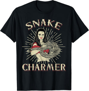 Snake Charmer Circus Party Shirt - Snake Lover Gift - Circus T-Shirt - T-Shirt | Black