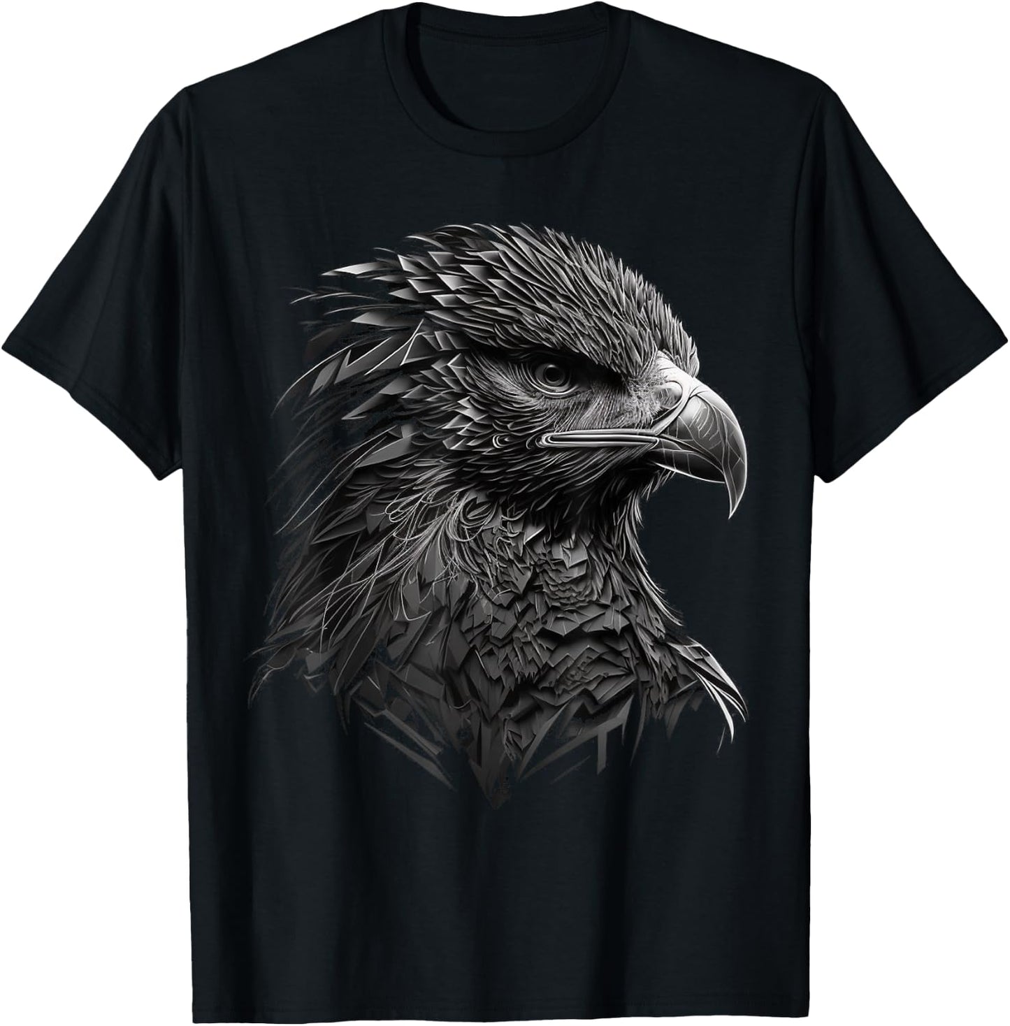 Eagle Bird Hawk Bird Motif Animal , black T-Shirt - T-Shirt | Black