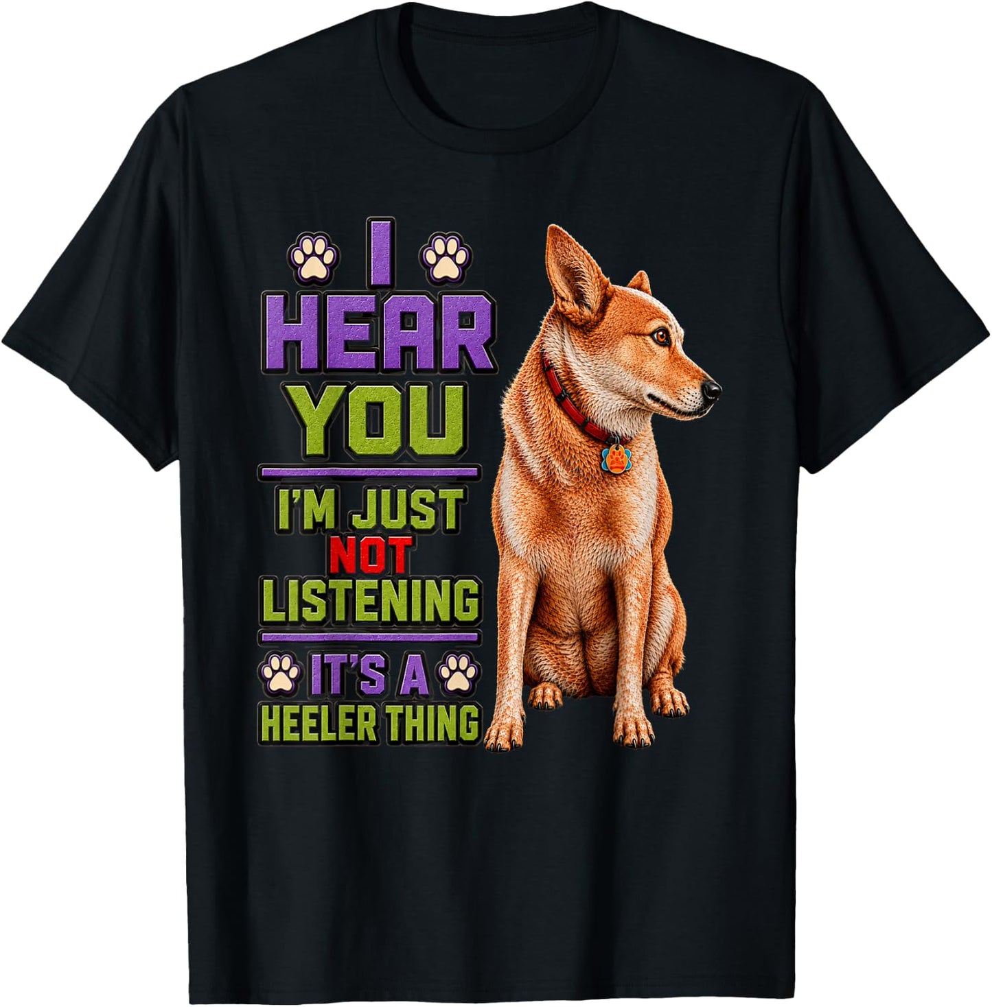 Red Heeler Farm Dog Sunset Australian Cattle Dog Shirt T-Shirt - T-Shirt | Black