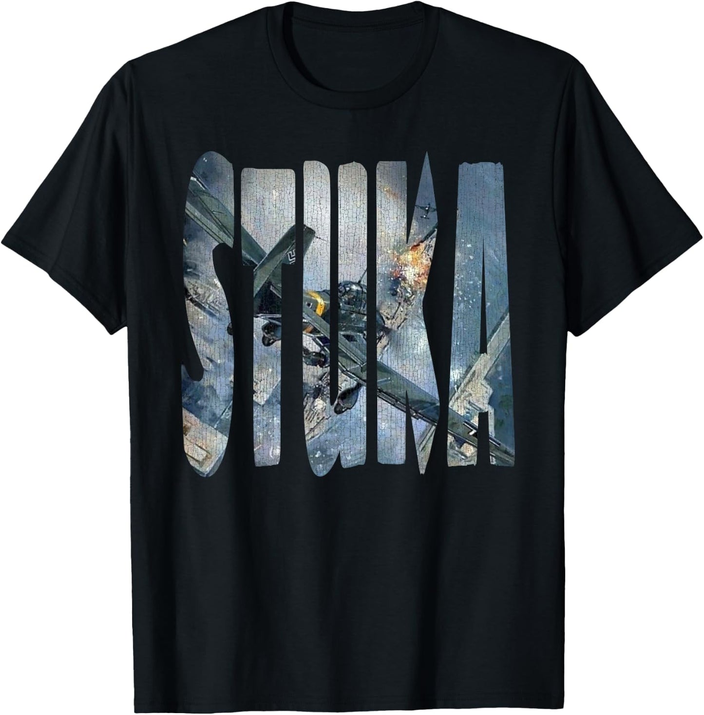 Stuka Junkers Ju 87 WW2 German Warbird Aviation Hobbyist T-Shirt - T-Shirt | Black