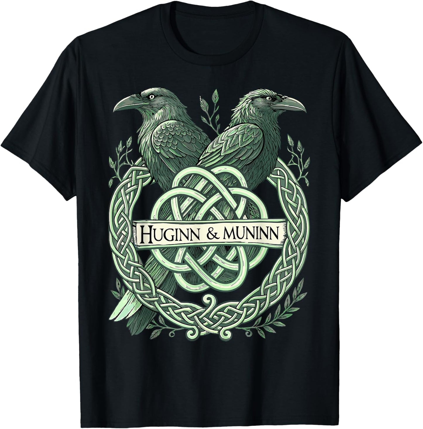 Huginn & Muninn – Viking Ravens & Germanic Mythology T-Shirt - T-Shirt | Black
