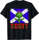 Clan Scott Tartan Scottish Last Name Scotland Pride , Black, S T-Shirt - T-Shirt | Black