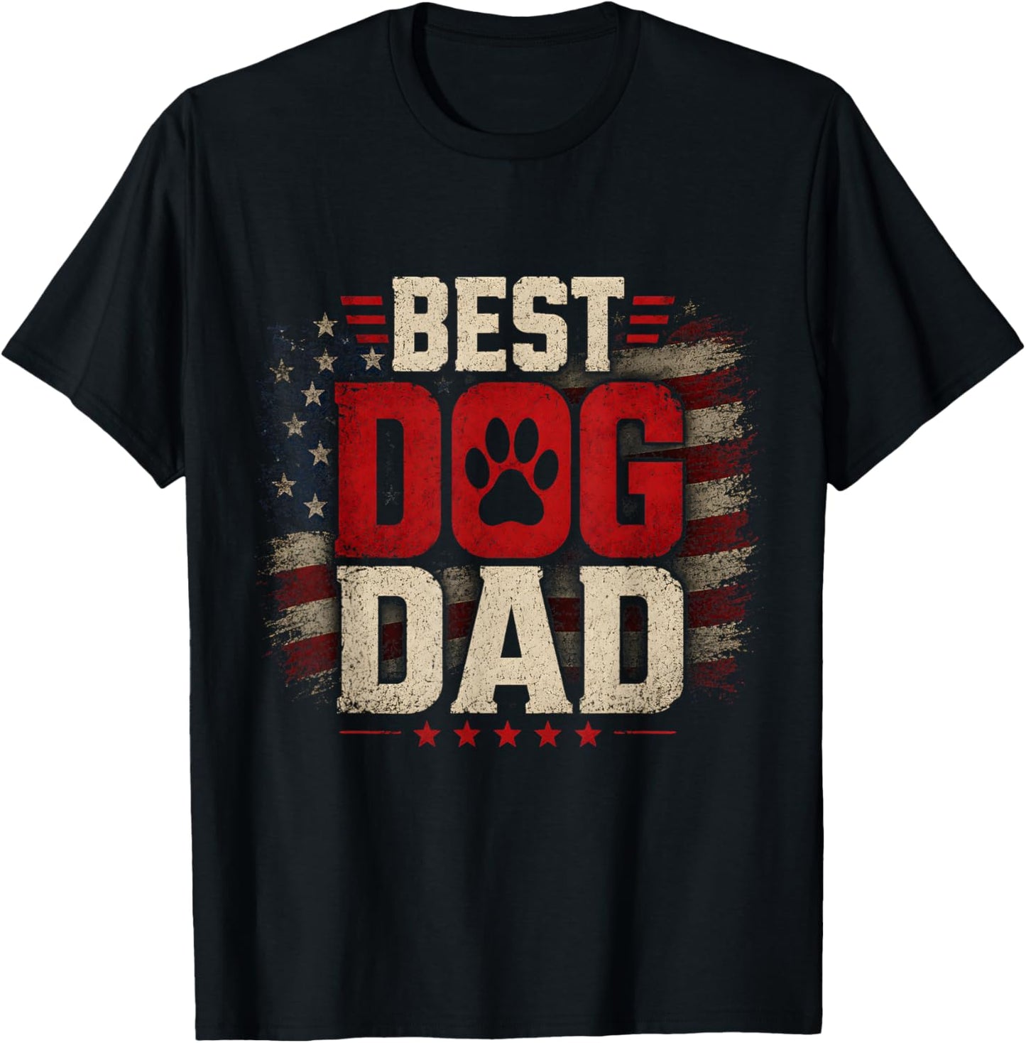 Funny Dad Fathers Day Dog Dad T-Shirt - T-Shirt | Black