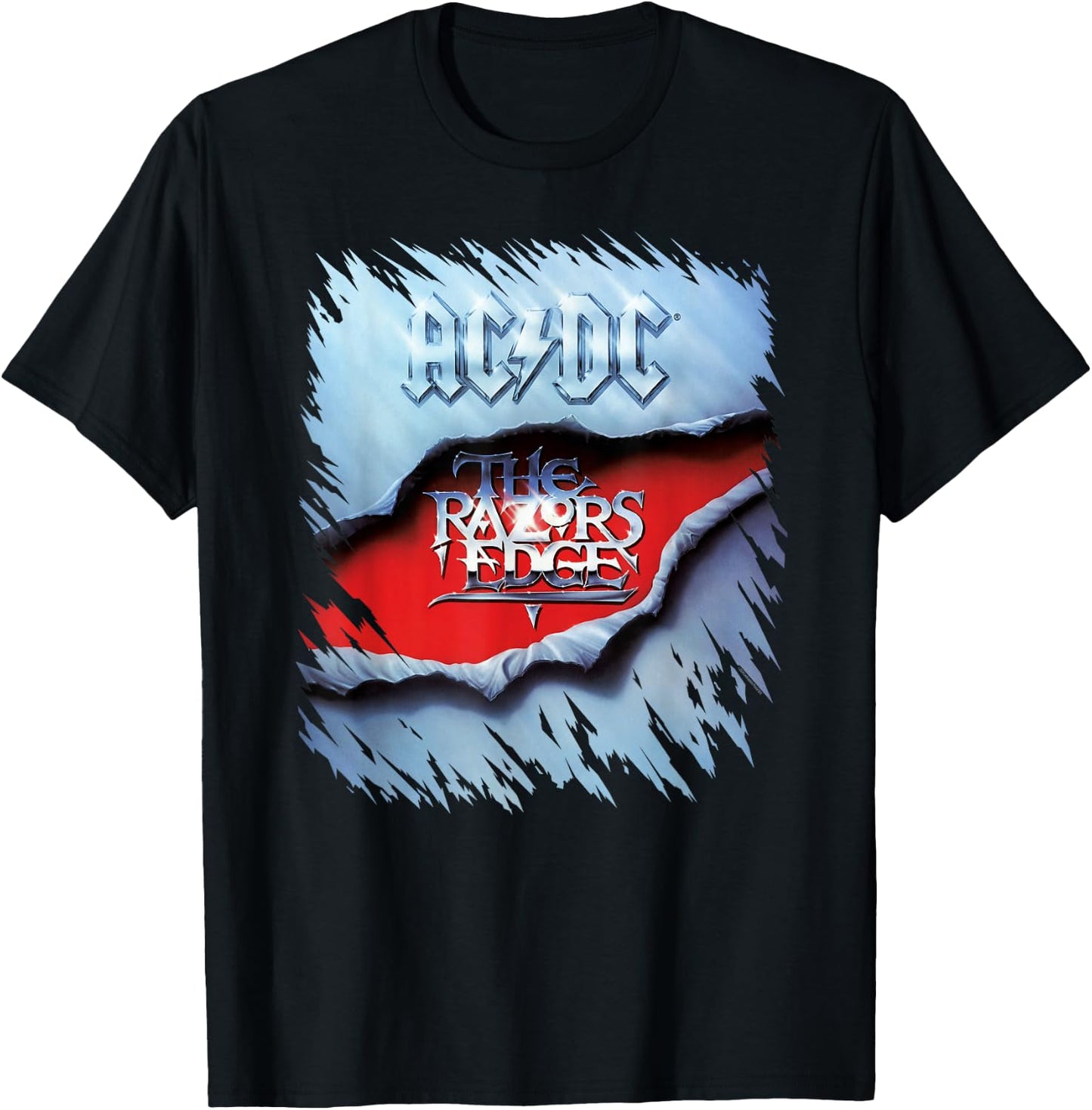 AC/DC The Razor's Edge Album Cover , black T-Shirt - T-Shirt | Black