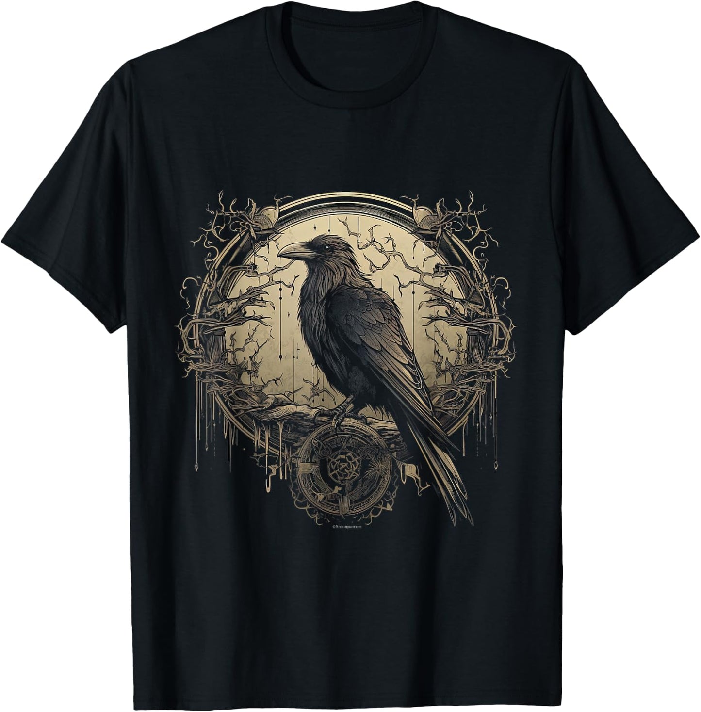 Odin Raven Celtic Viking Valhalla Pagan T-Shirt - T-Shirt | Black