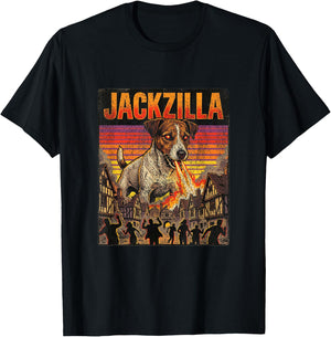 Jackzilla Jack Russell Terrier Dog - JRT Dogzilla Monster T-Shirt - T-Shirt | Black