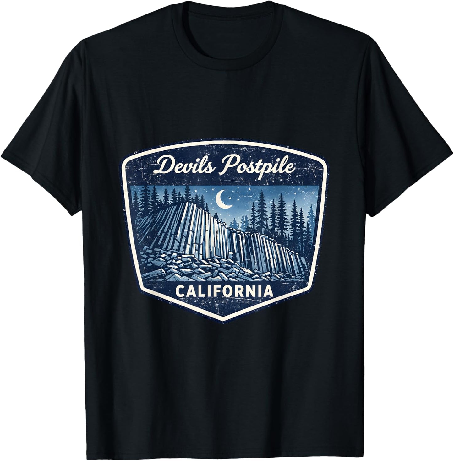 Devils Postpile California National Park Mountain Nature T-Shirt - T-Shirt | Black