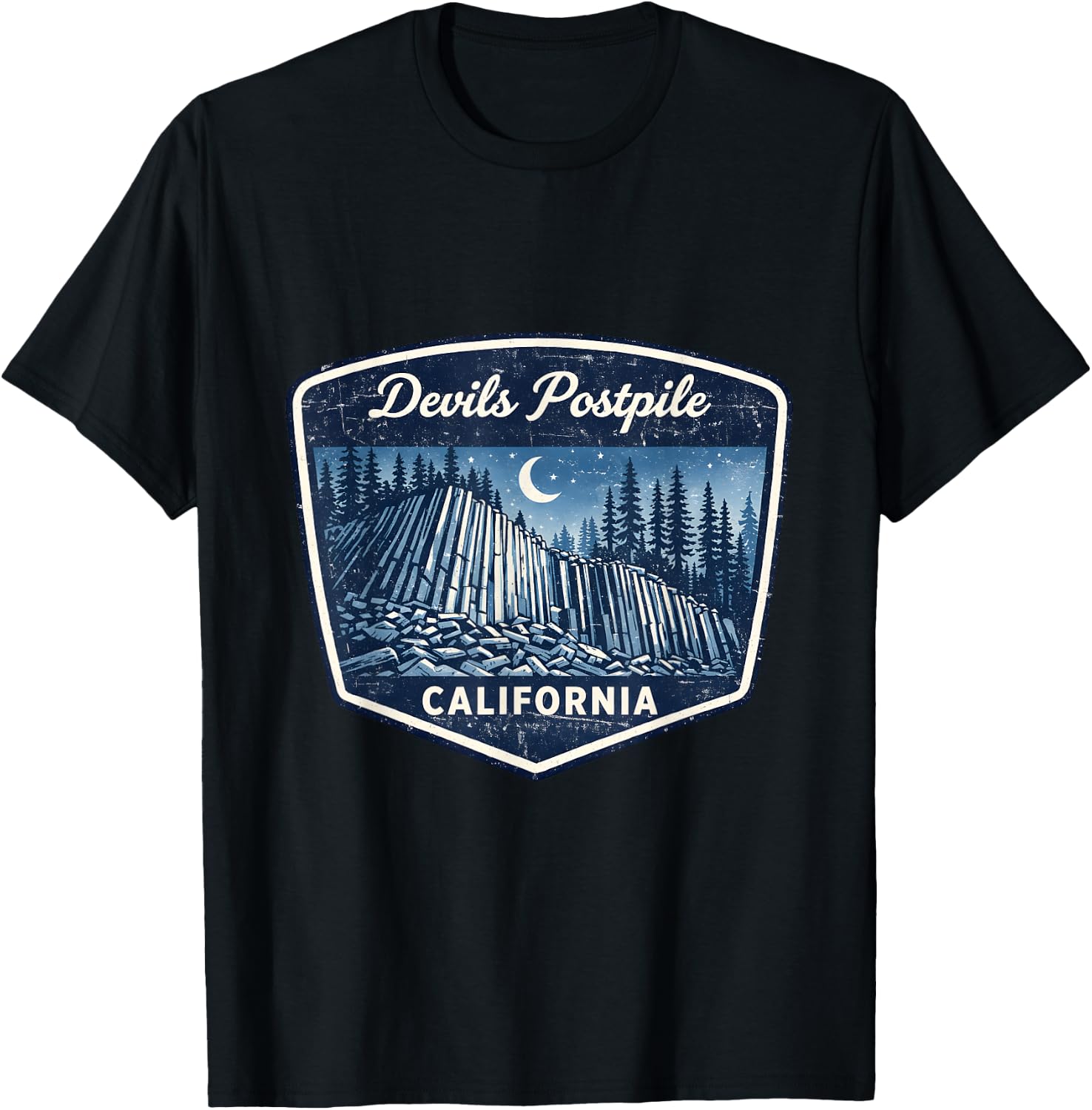 Devils Postpile California National Park Mountain Nature T-Shirt - T-Shirt | Black