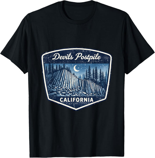 Devils Postpile California National Park Mountain Nature T-Shirt - T-Shirt | Black