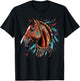 Horse Native American Indigenous Heritage indian Pride T-Shirt - T-Shirt | Black