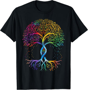 Rainbow Tree of Life LGBTQ Pride Flag Ally Lesbian Gay Trans T-Shirt - T-Shirt | Black