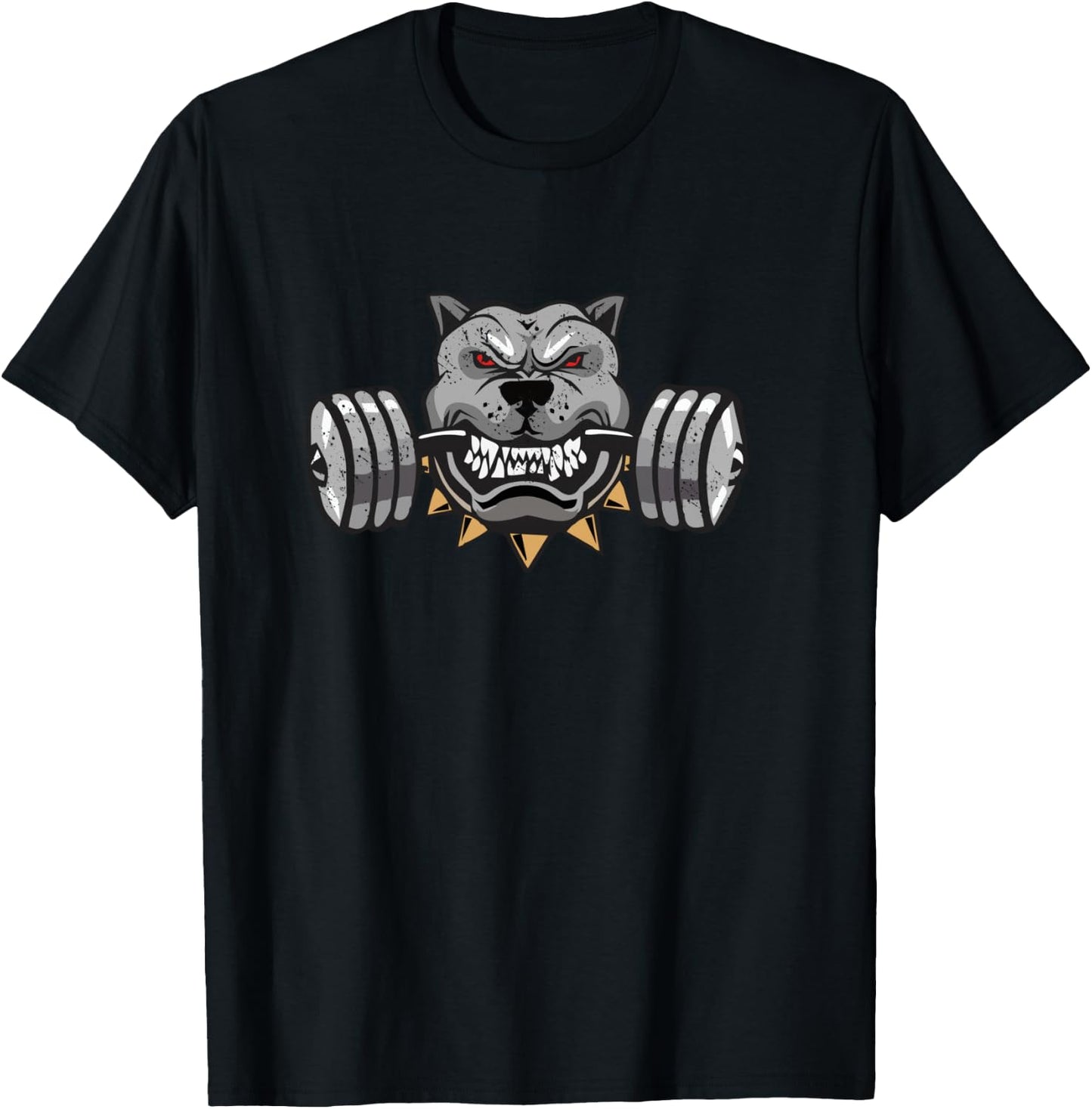 Pitbull Weightlifting, Pitbull Lover, Dog Dad T-Shirt - T-Shirt | Black