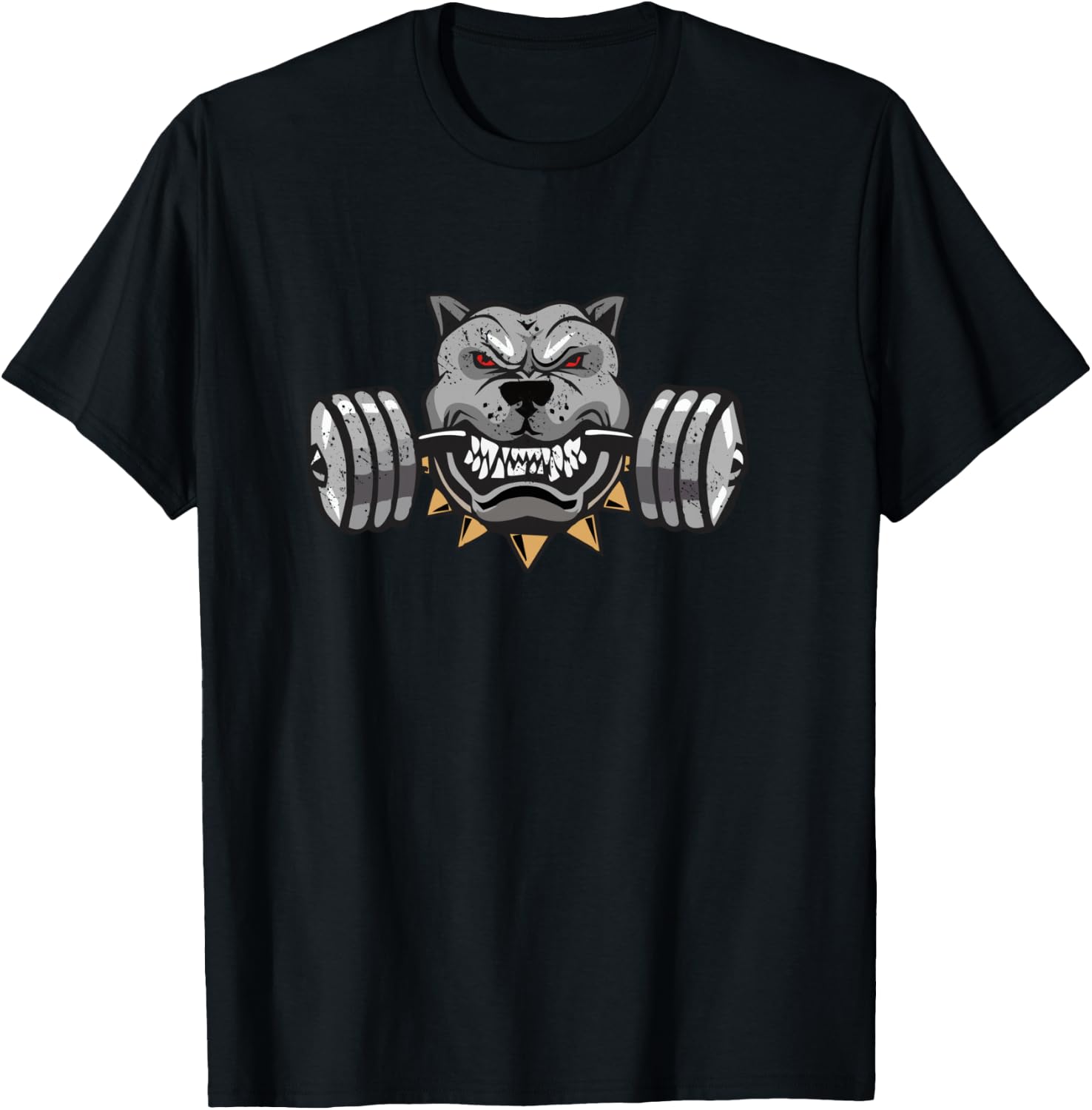 Pitbull Weightlifting, Pitbull Lover, Dog Dad T-Shirt - T-Shirt | Black